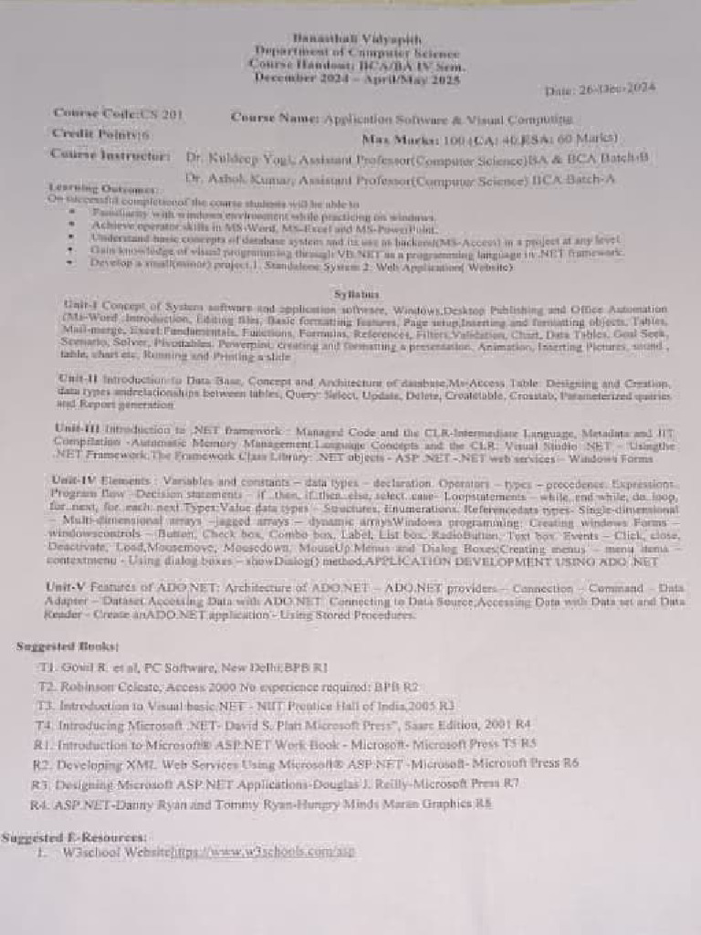 ADO.NET Application Development Syllabus | PDF | Computing ...