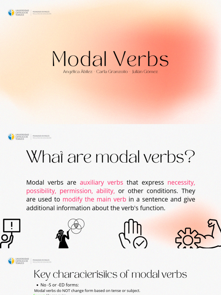 Modal Verbs Pdf Verb Morphology