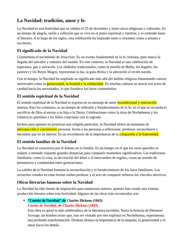 Significado y Tradiciones de la Navidad | PDF | Navidad | Un villancico