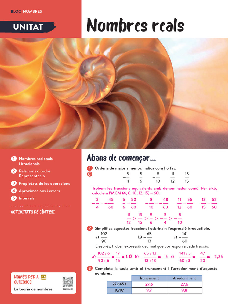 Num Reales Val Adaptacion Curricular Sol | PDF