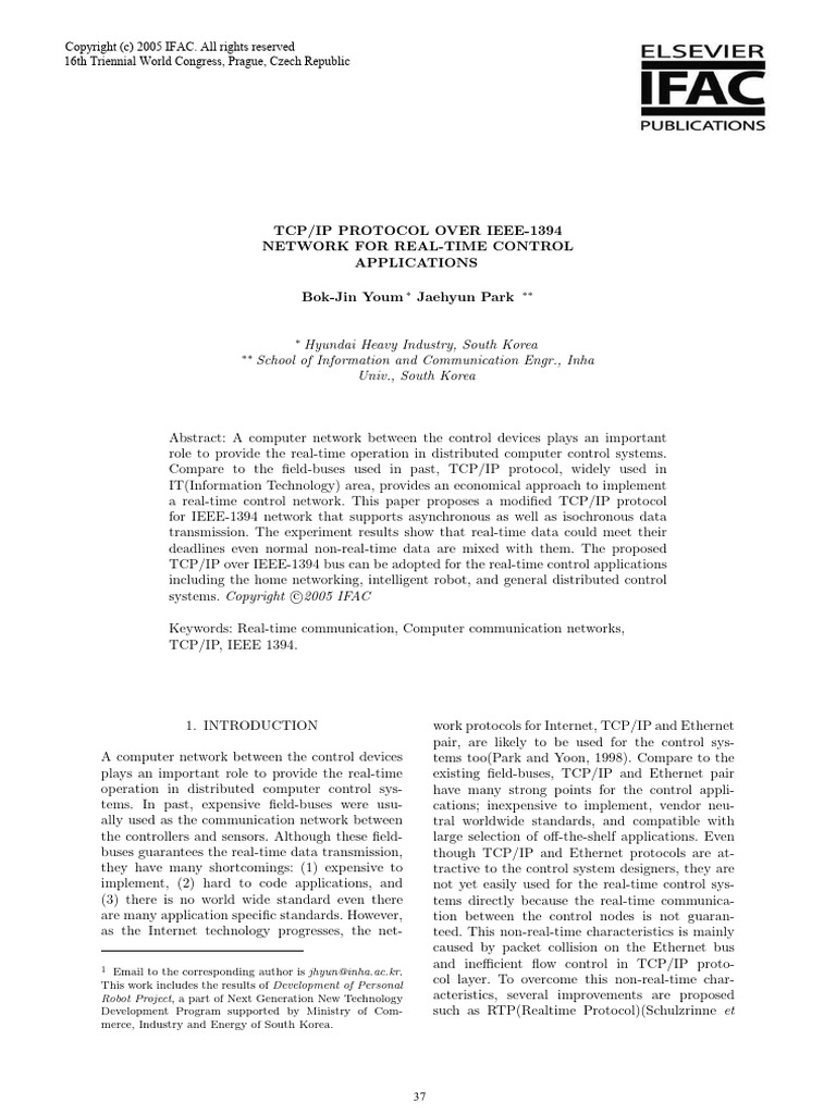 Research Paper On Networking in TCP/IP | PDF | Transmission Control ...
