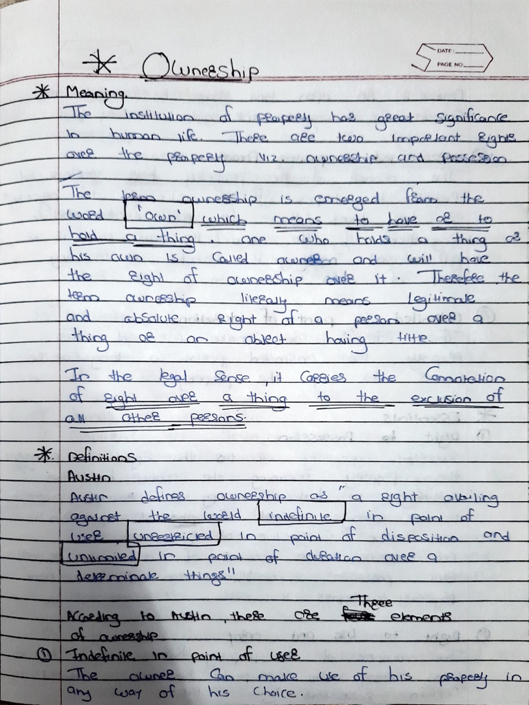 Understanding Possession and Ownership | PDF