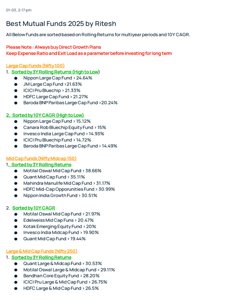 Best Mutual Funds to Invest in 2025 | PDF | Private Sector ...