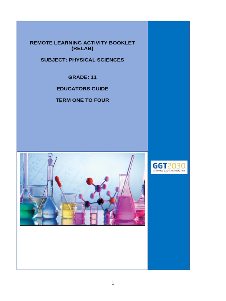 Physical Sciences Grade 11 Solution For Homework Activities Term 1-4 ...
