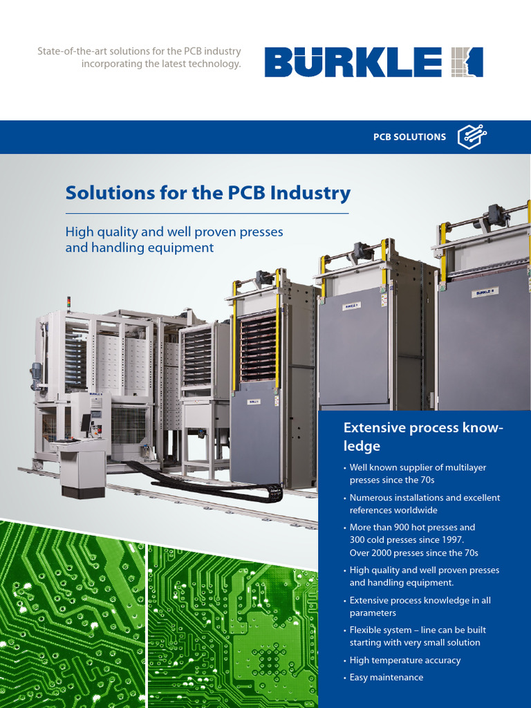 Prospekt PCB Press A Handling Equipement EN | PDF | Printed Circuit ...