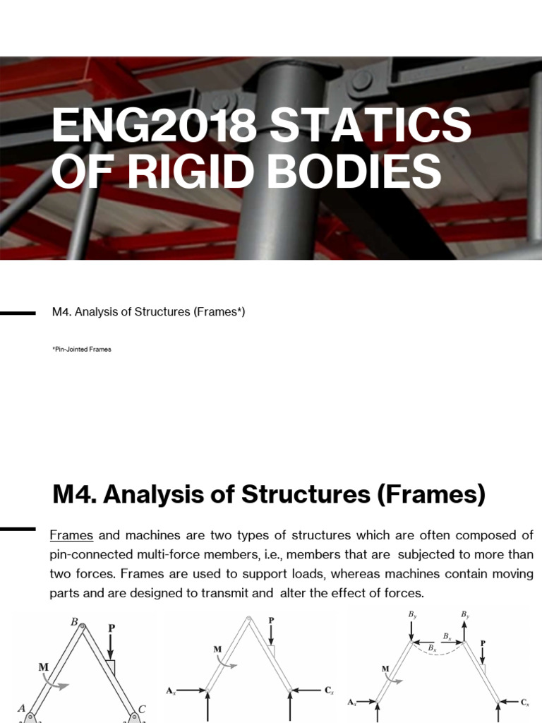 Analysis of Pin-Jointed Frames in Statics | PDF | Force | Classical ...