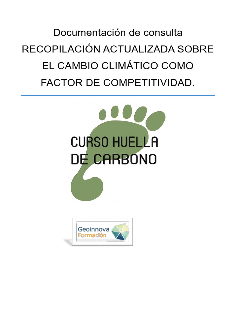 Huella de Carbono Como Factor de Competitividad | PDF | Huella de ...