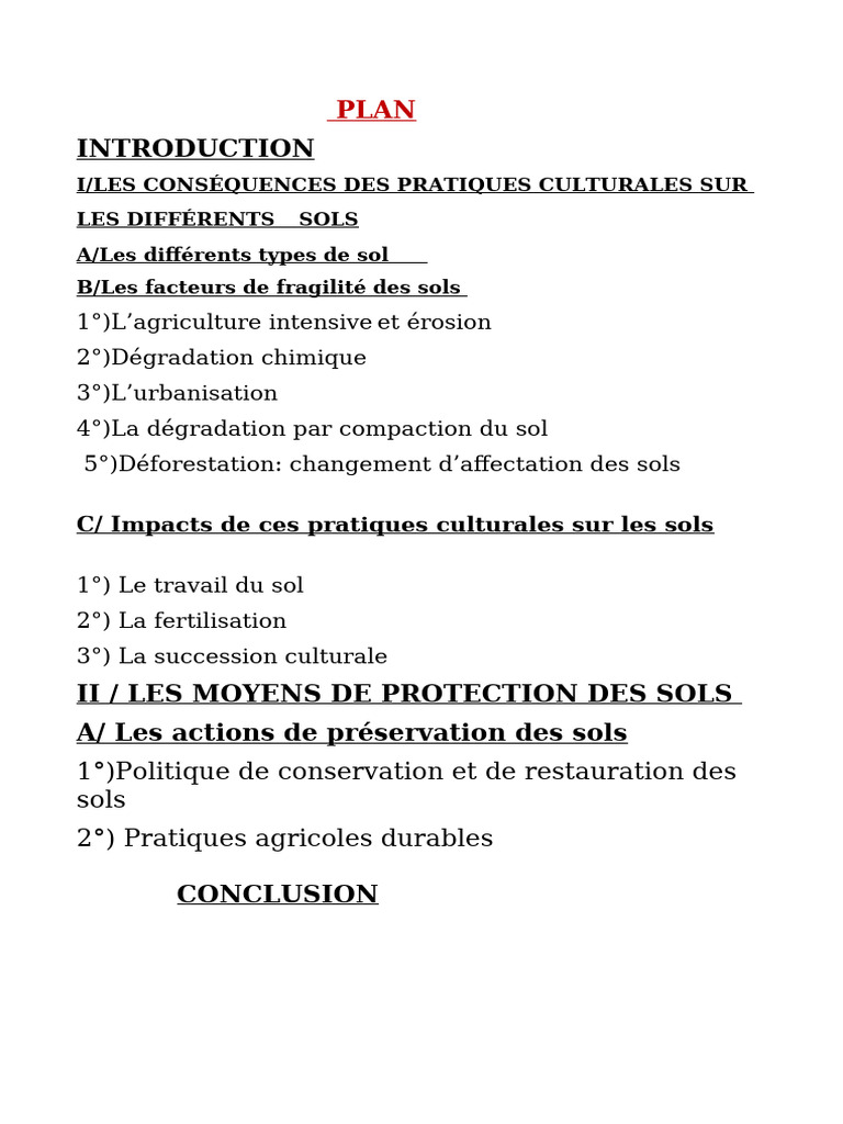 Impact des pratiques culturales sur les sols | PDF | Sol (pédologie ...