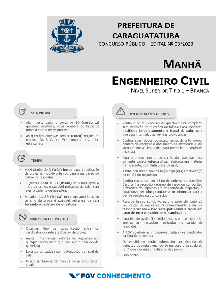 Edital Concurso Engenheiro Civil 2023 | PDF | Bomba | Drive de disco rígido