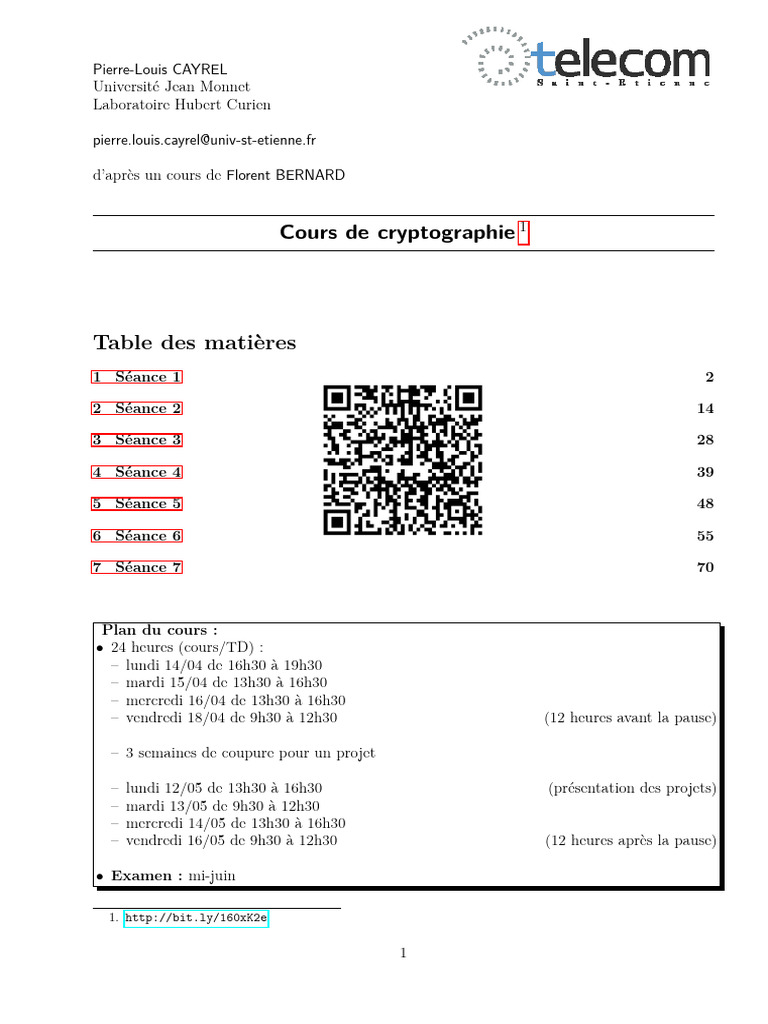 Histoire et principes de la cryptologie | PDF | Cryptanalyse | Théorie ...