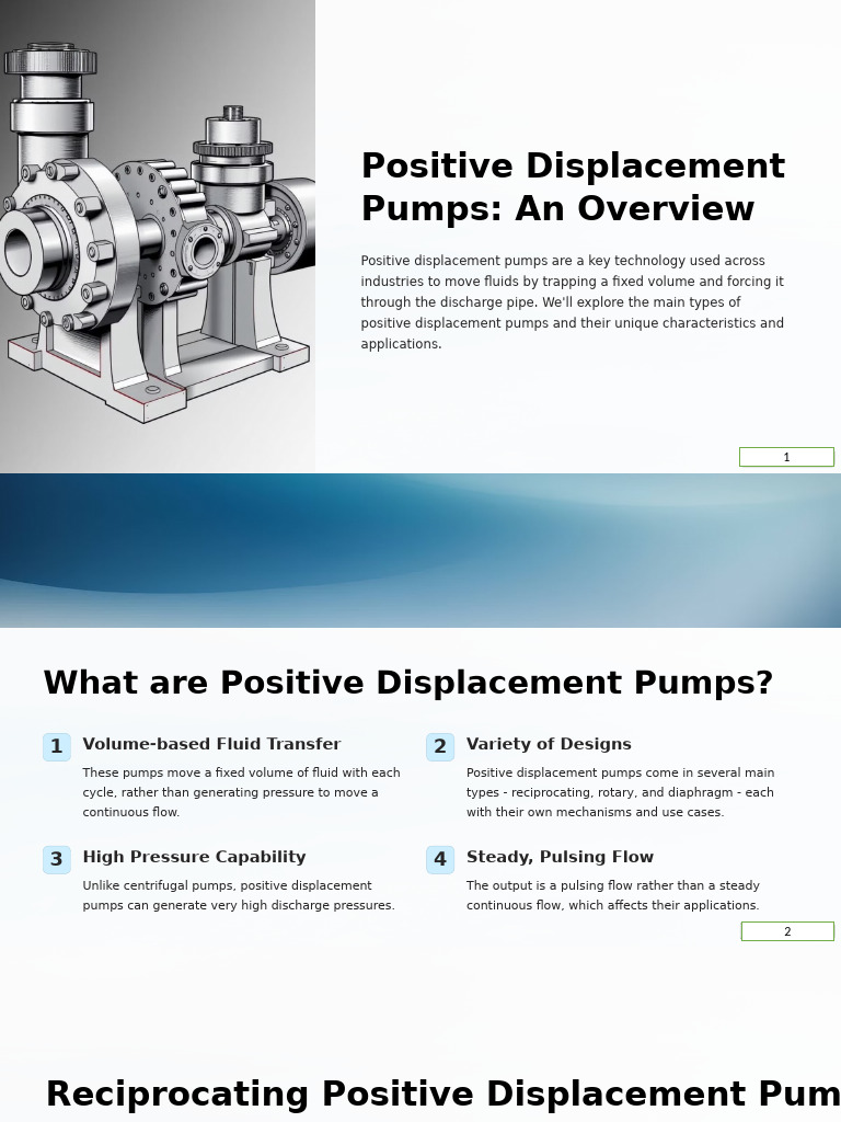 Overview of Positive Displacement Pumps | PDF | Pump | Fluid Dynamics