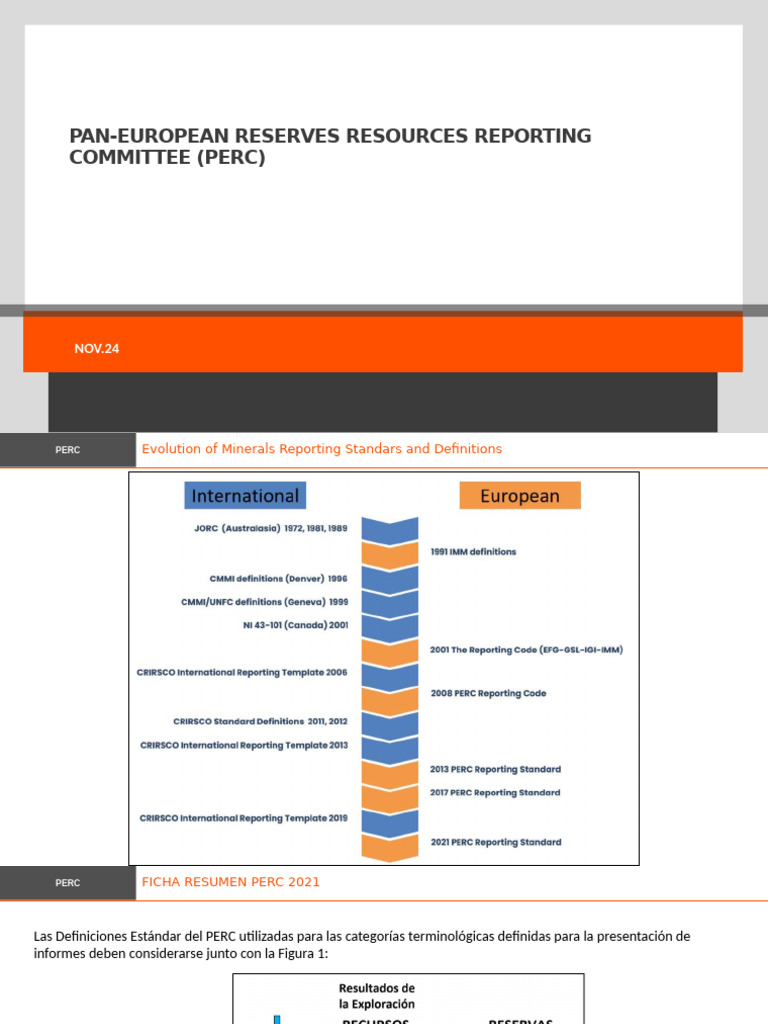 Definiciones PERC de Recursos Minerales | PDF