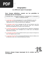 Évaluation des types de paysages CE2 | PDF | Paysage | Zone rurale