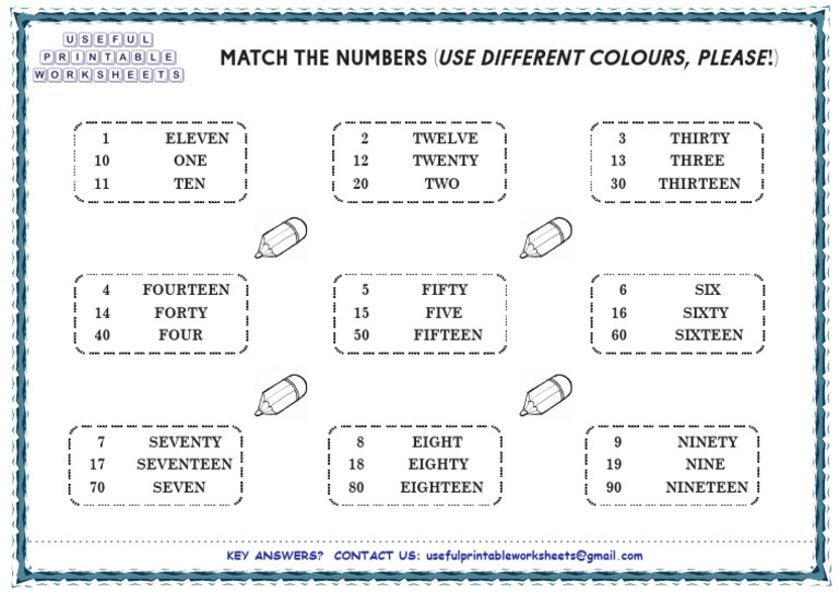 003 - Match The Numbers | PDF