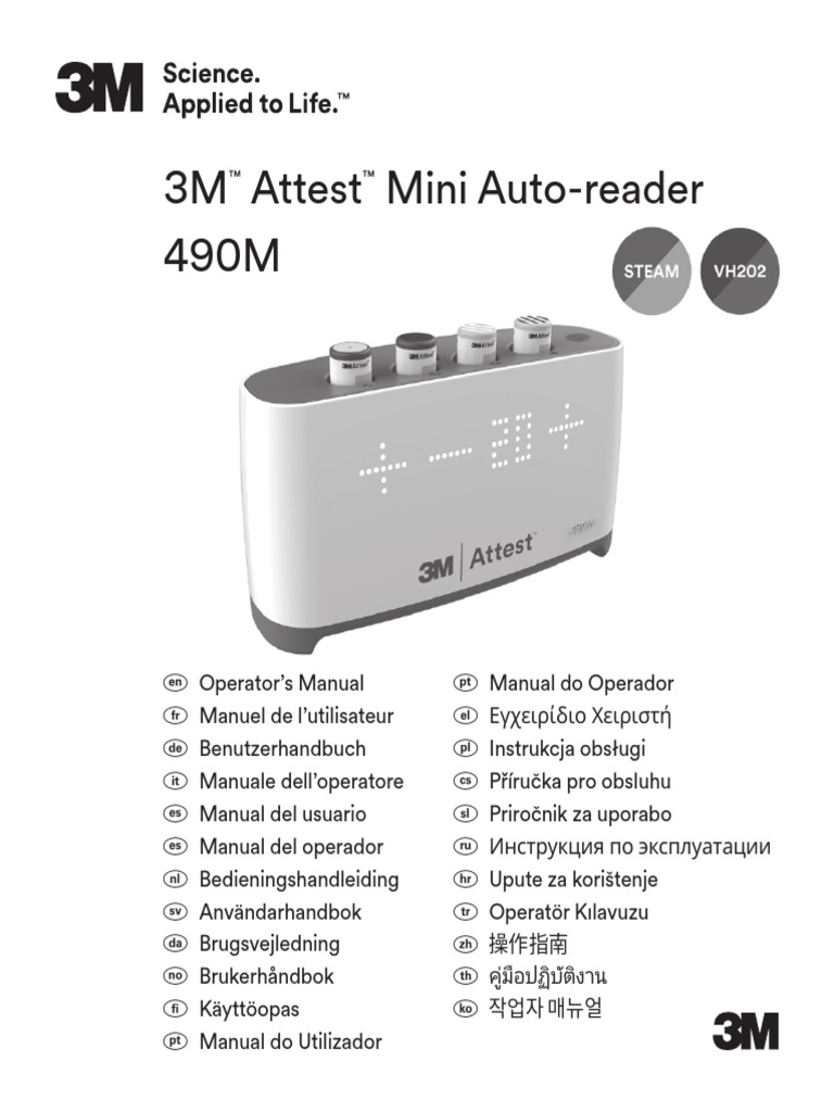3m Attest Mini Autoreader 490m Instructions For Use | PDF