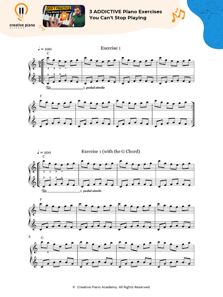 3 ADDICTIVE Piano Exercises You Cant Stop Playing PDF 1 PDF