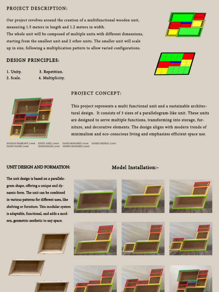 Multifunctional Wooden Unit Design | PDF