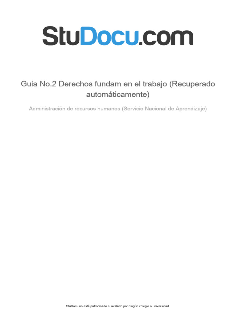 Derechos Fundamentales en el Trabajo | PDF | Derecho laboral | Sindicato