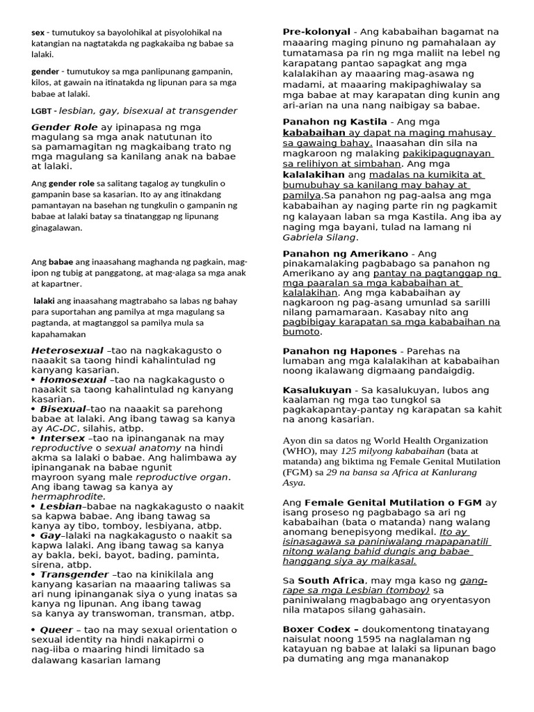 Module 1 sex gender and gender roles pdf