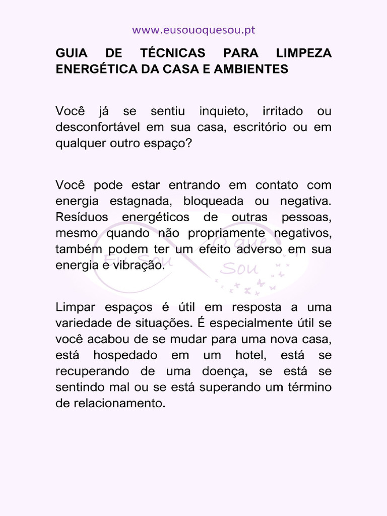 Guia de Técnicas para Limpeza Energética Da Casa e Ambientes | PDF