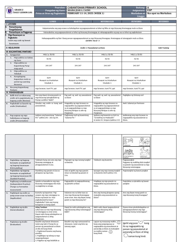 DLL - Esp 2 - Q4 - W1 | PDF