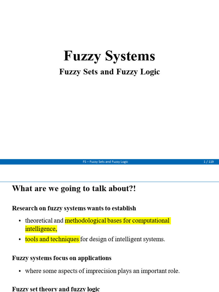 Understanding Fuzzy Systems and Logic | PDF | Fuzzy Logic | Logic