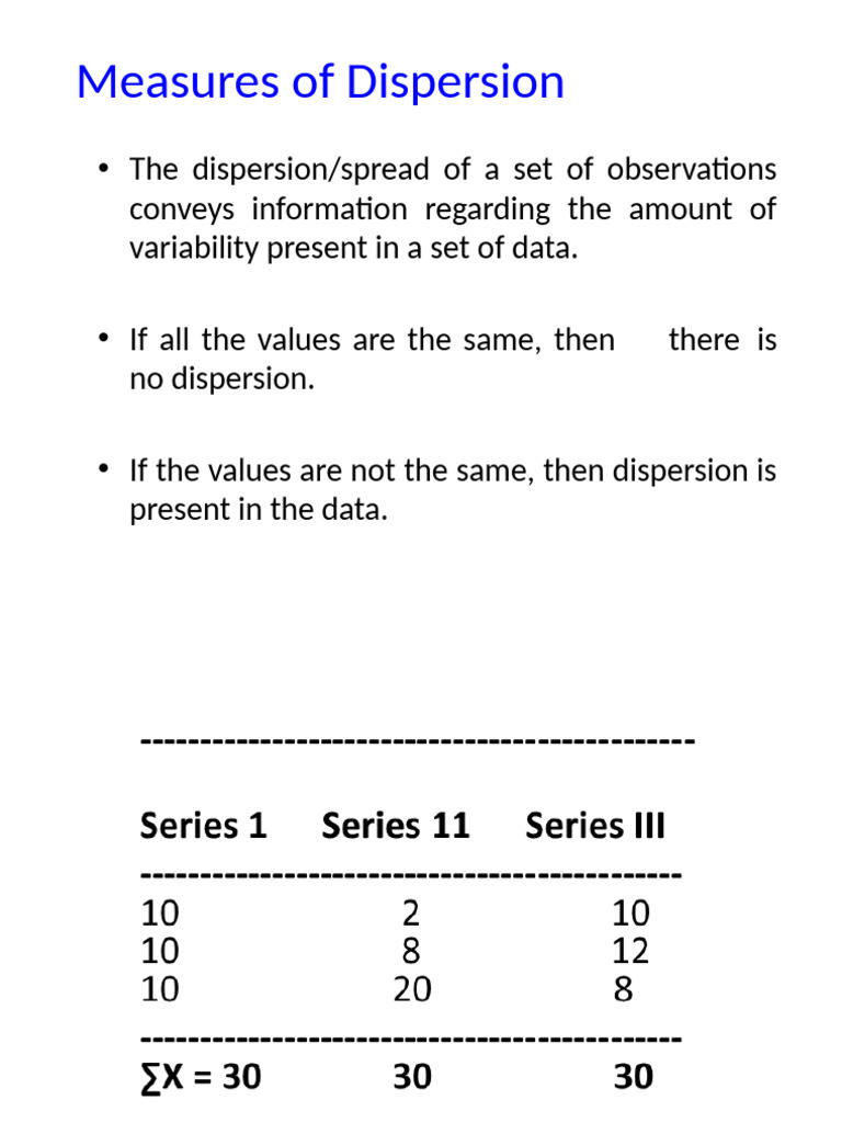 Week 2b - Descriptive Statistics-Measures of Dispersion-1 Feb2019 | PDF ...