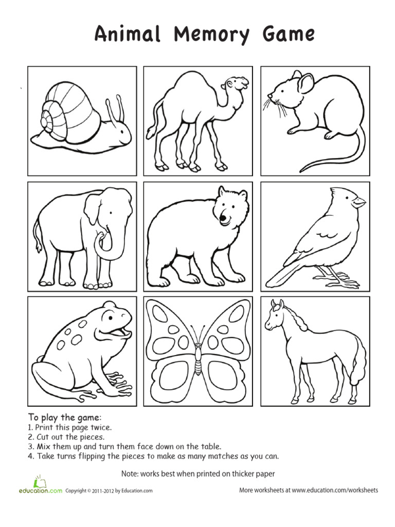 Animal Memory Game | PDF