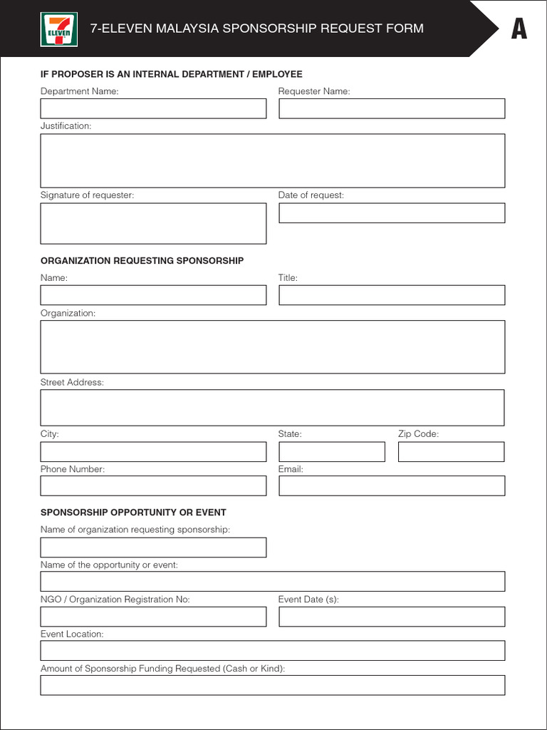 Sponsorship Request Form | PDF
