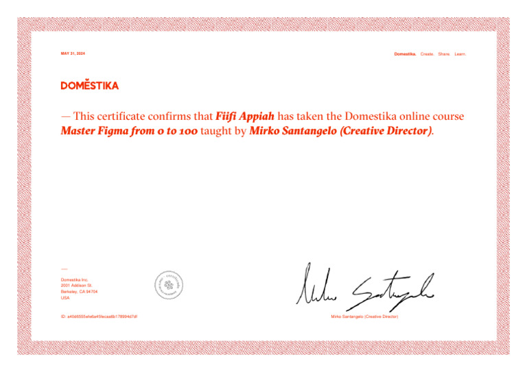 Domestika Certificate: Master Figma Course | PDF