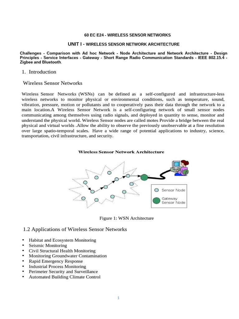 Wireless Sensor Networks Overview | PDF | Computer Network | Routing