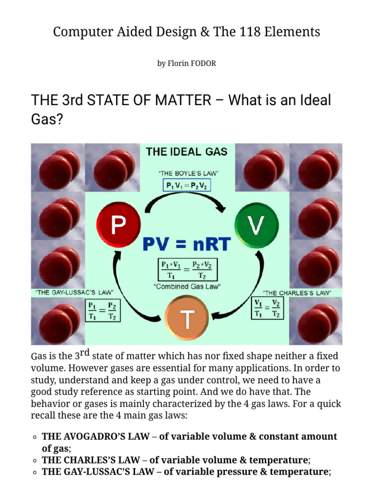 THE 3rd STATE OF MATTER – What is an Ideal Gas_ – Computer Aided Design ...