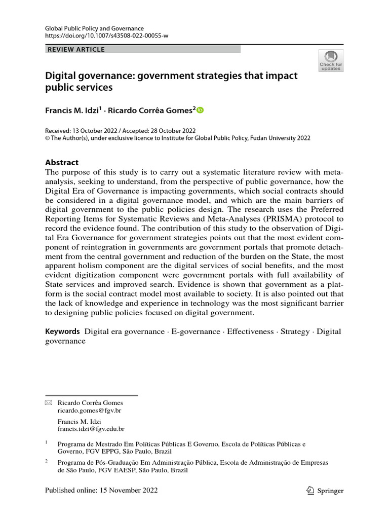 Digital Governance Strategies Overview | PDF | Governance | E Government