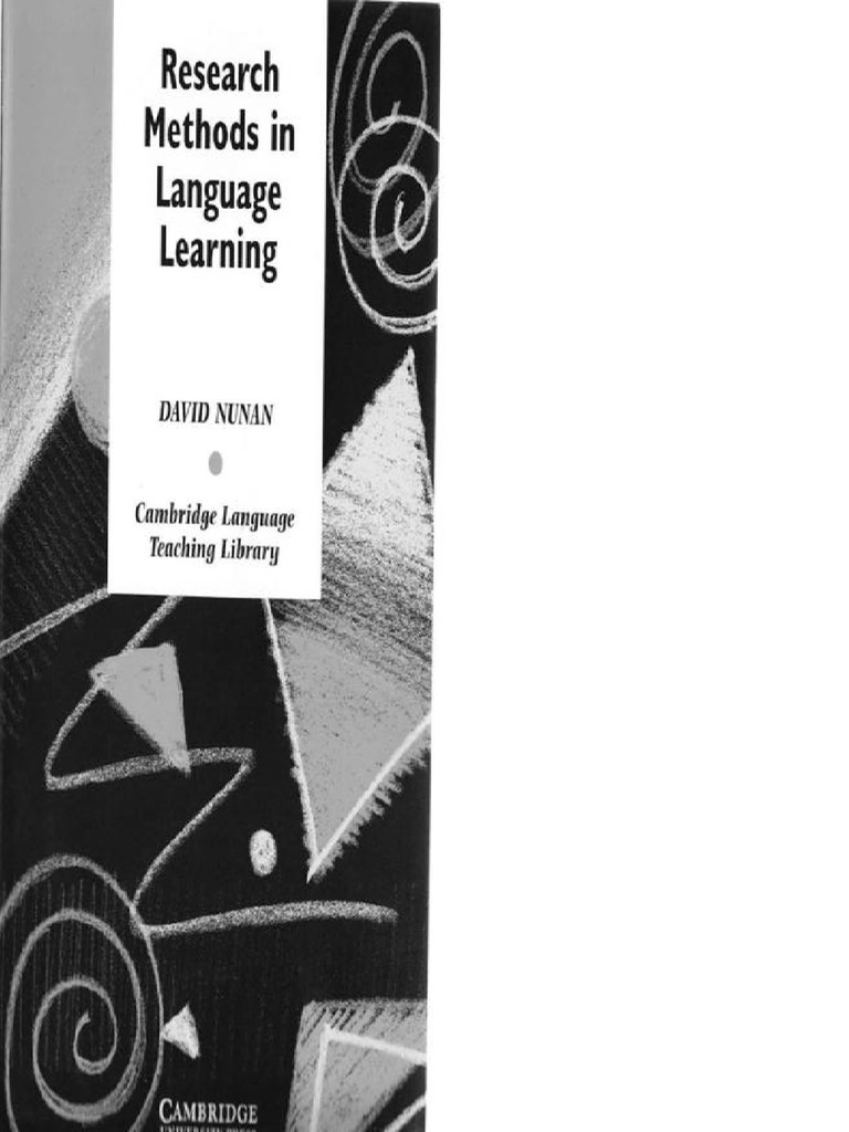 Research Methods in Language Learning Nunan David | PDF