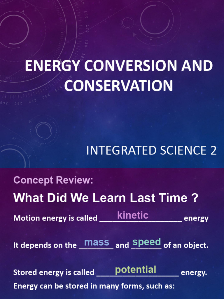 Energy Conversion and Conservation | PDF | Kinetic Energy | Force