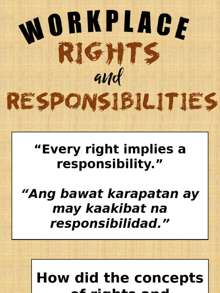Workplace Rights and Responsibilities | PDF | Employment | Economies