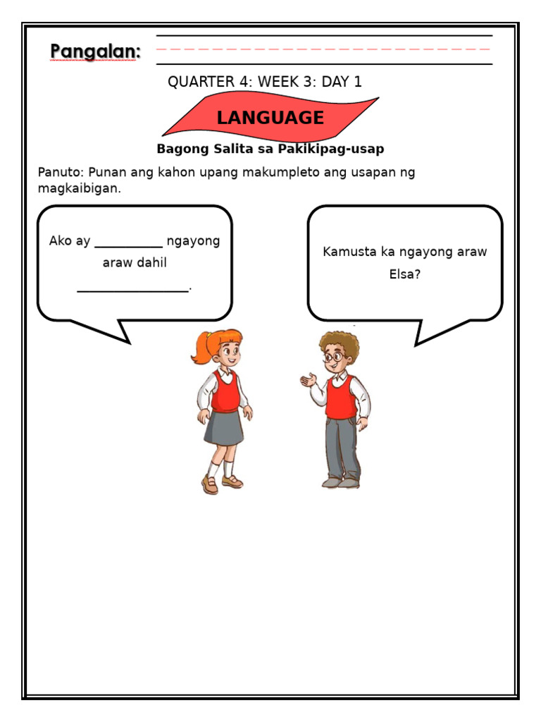 Worksheet Language Q4 Week3 | PDF