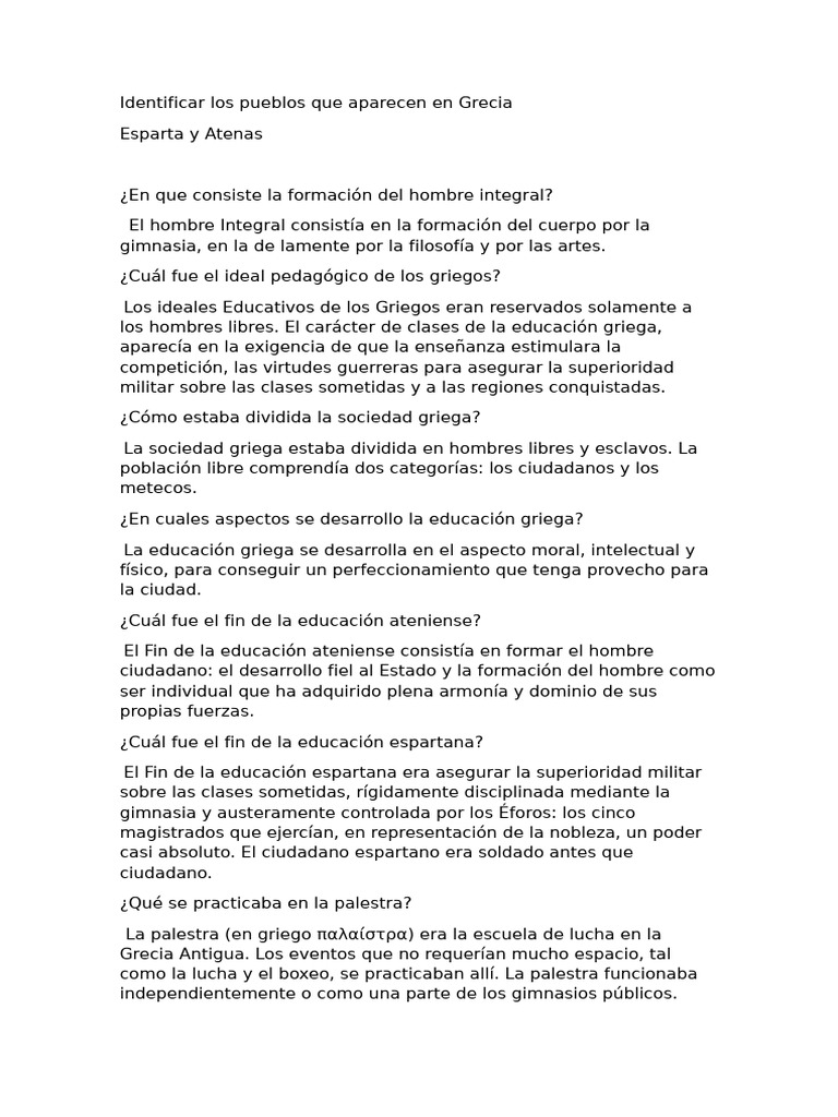 Educación y Sociedad en la Grecia Antigua | PDF | Antigua Grecia | Esparta