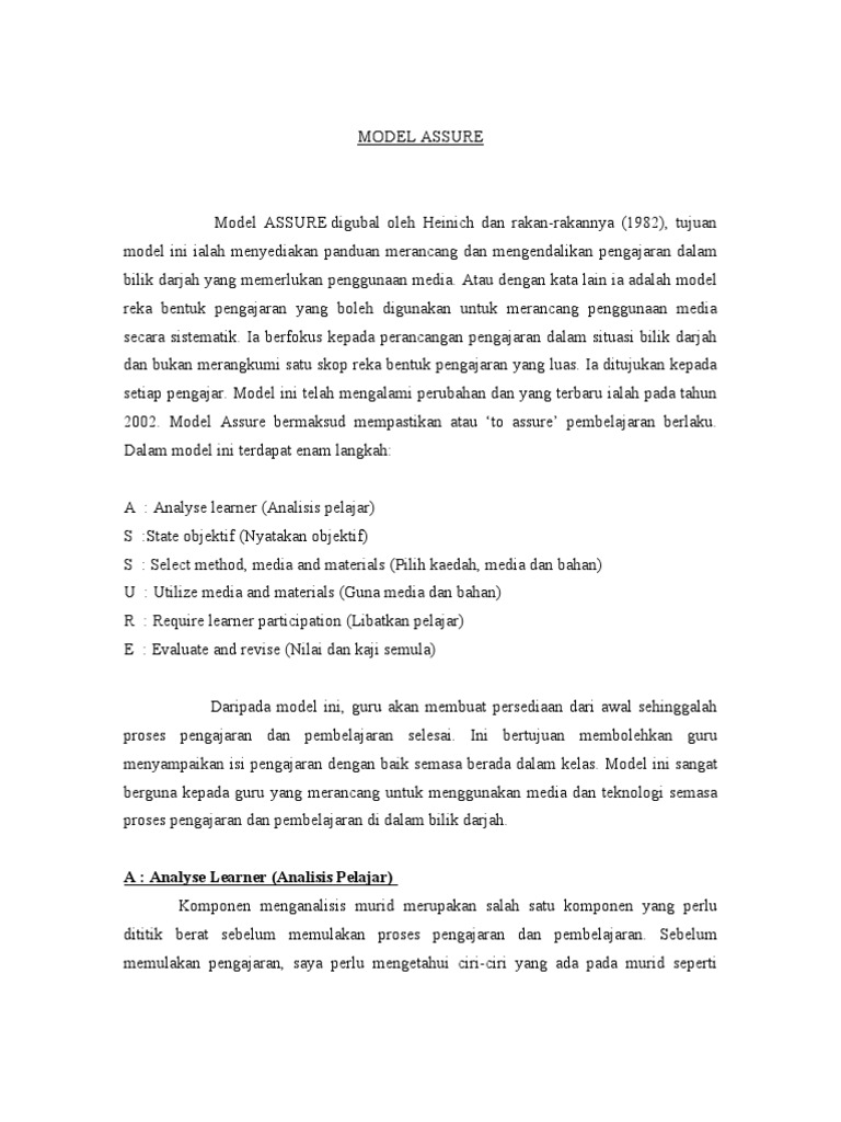 Huraian Model Assure Bm