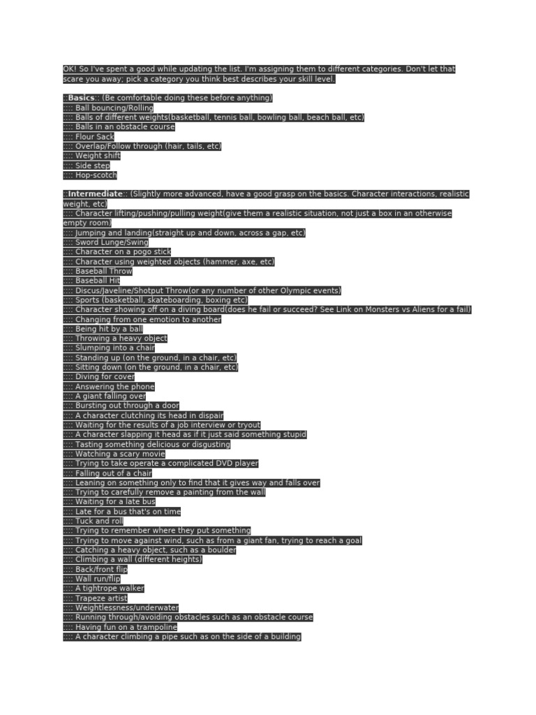 Animation Exercises Pdf