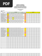 Student Subject List Template | PDF