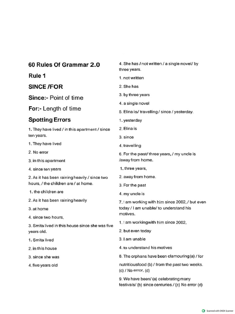 60 Rules of Grammar 2.O Final Cleaned | PDF