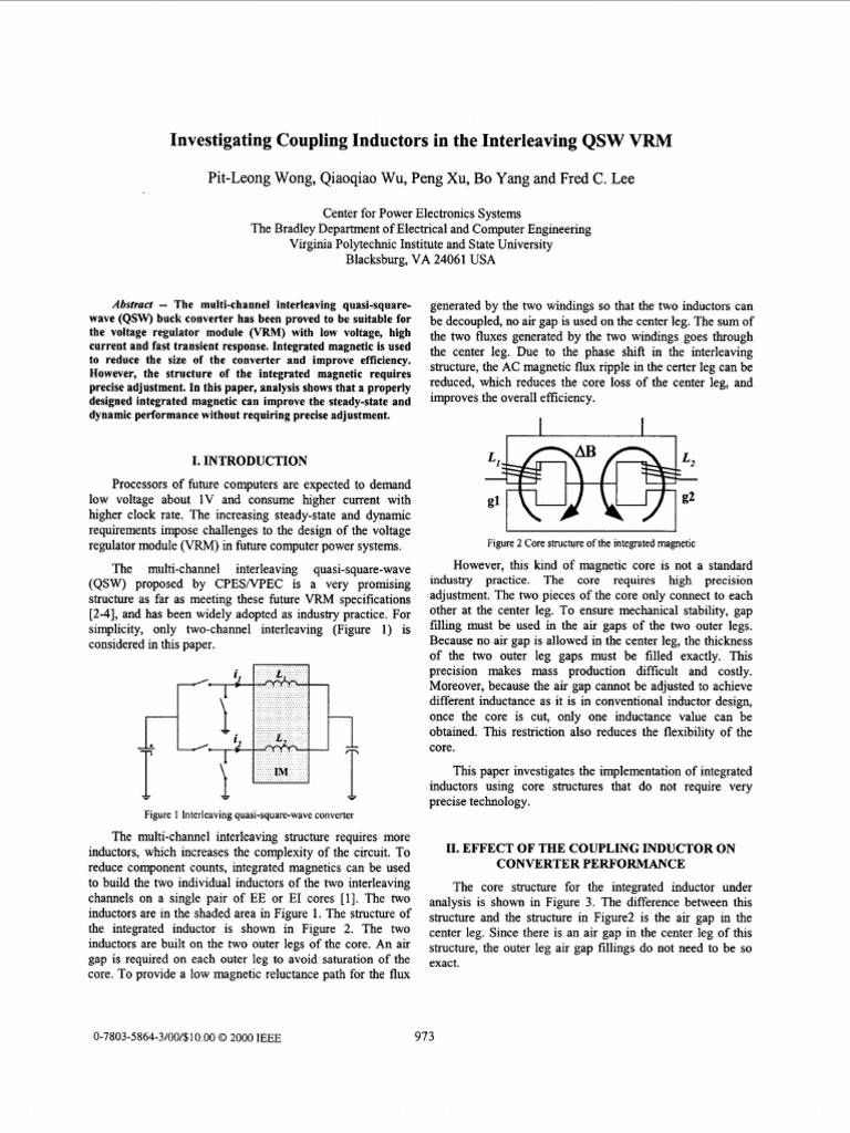 Coupling Inductors in QSW VRM Design | PDF | Inductance | Inductor