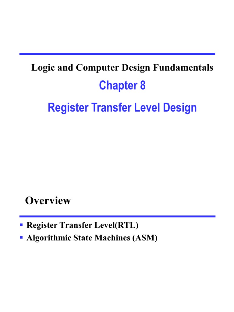Logic and Computer Design Fundamentals | PDF | Algorithms | Electronic ...