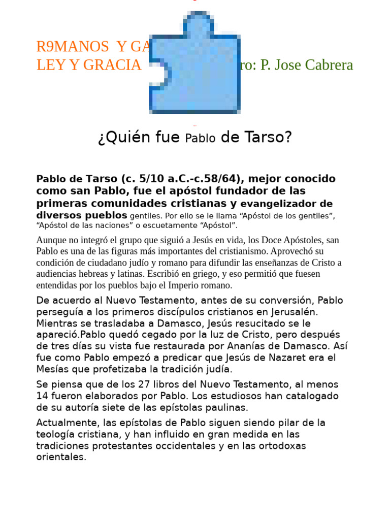 R0man0s Biografia | PDF | Pablo el apóstol | Jesús