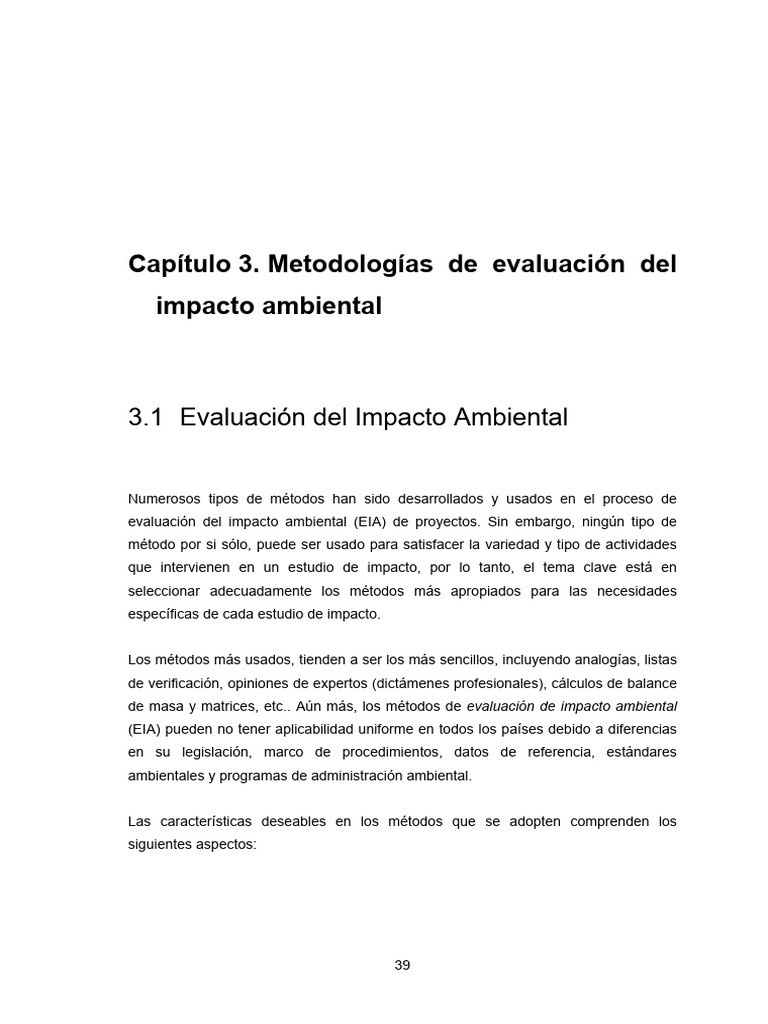 Métodos de Evaluación Ambiental | PDF | Entorno natural | Evaluación de ...