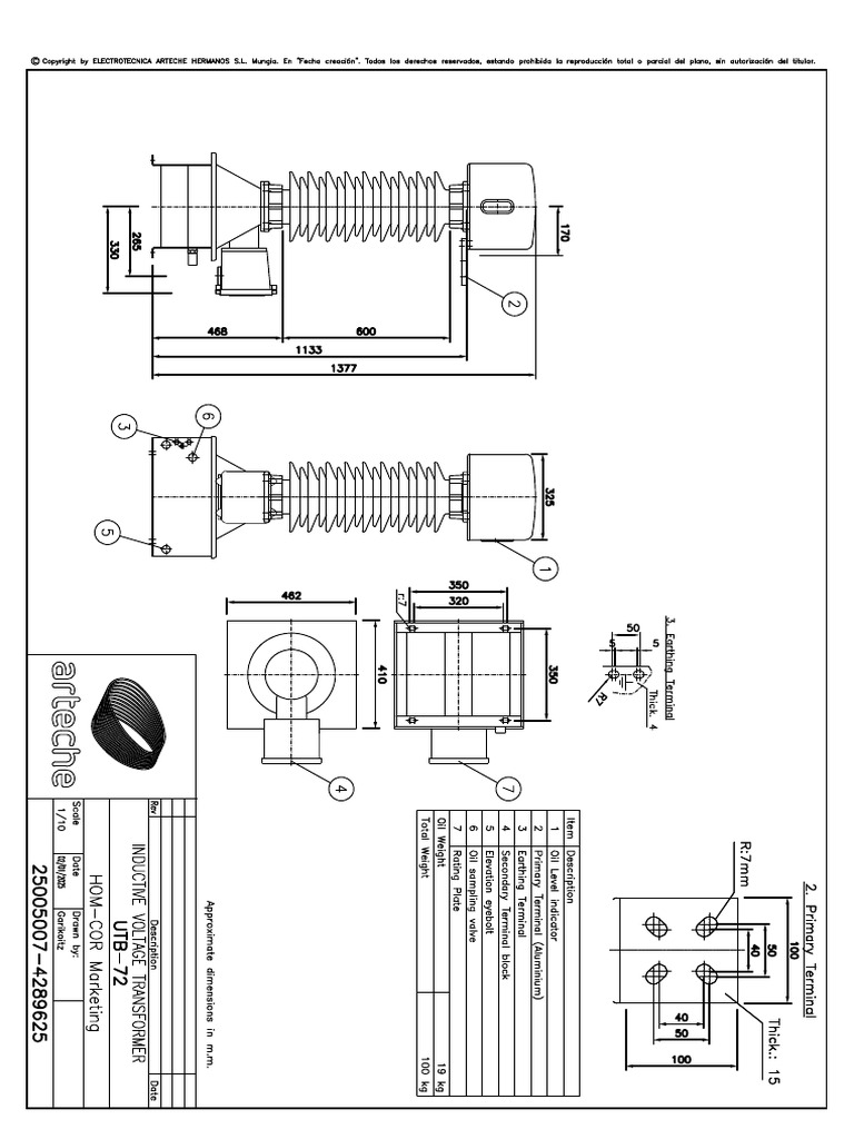 Dimensions Drawing Model | PDF