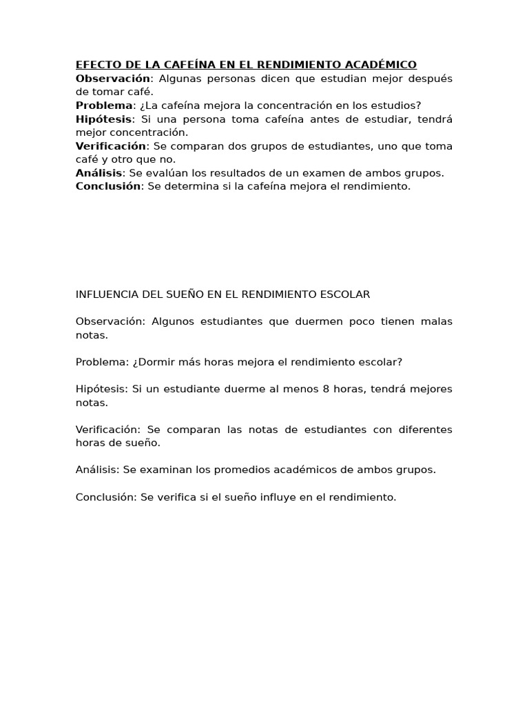 Cafeína y Rendimiento Académico | PDF | Dormir | Estado de ánimo ...