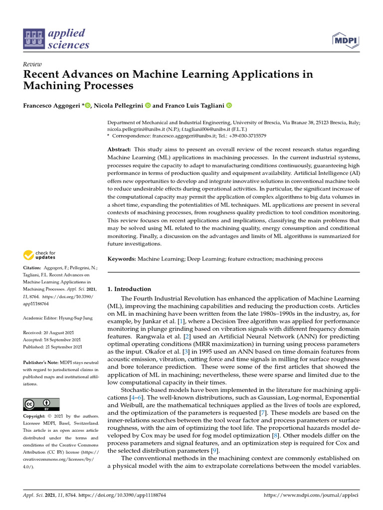 Applsci 11 08764 v2 | PDF | Machine Learning | Support Vector Machine