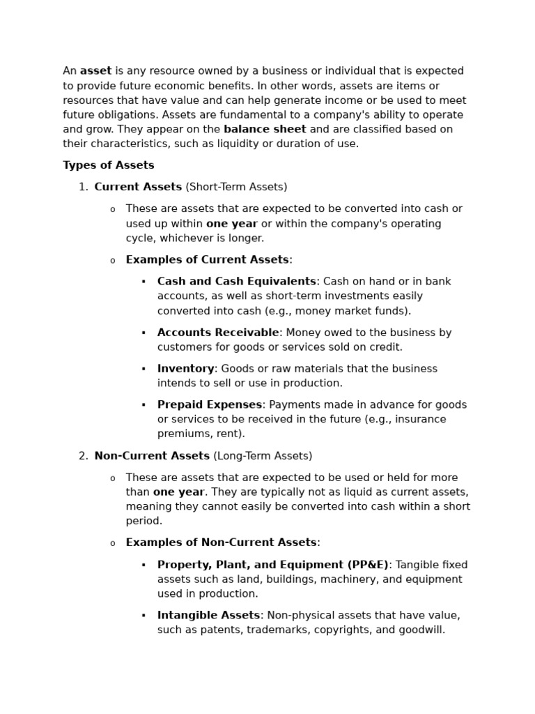 Understanding Business Assets | PDF | Balance Sheet | Corporations